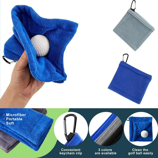 Mini Microfiber Golf Towel with Clip